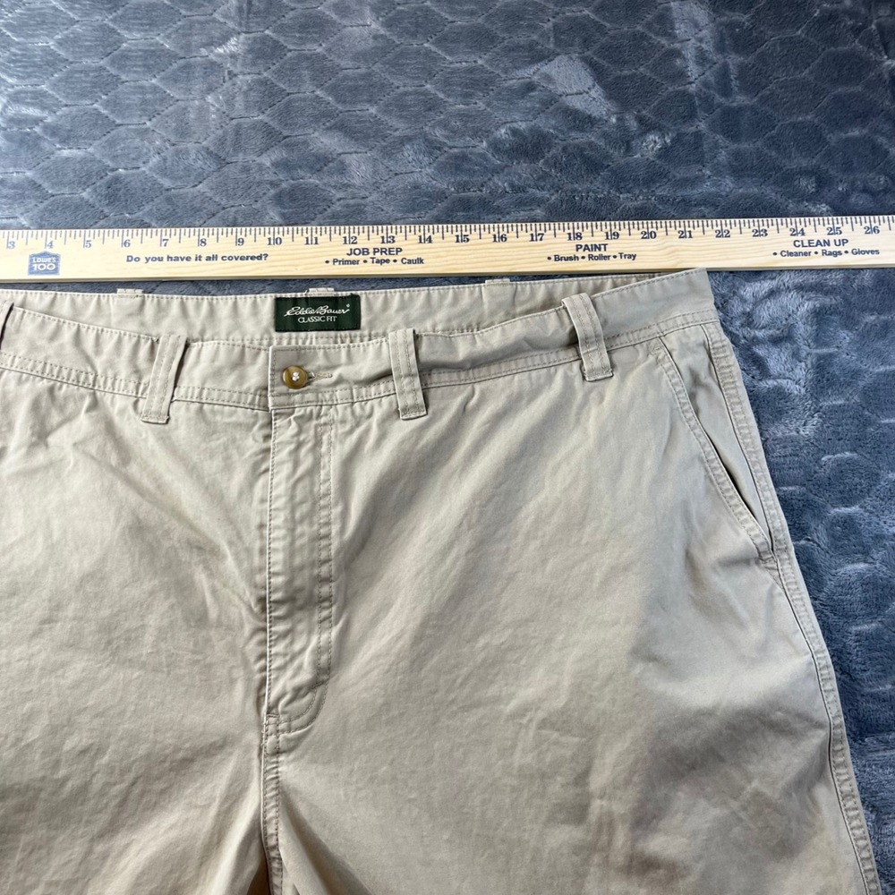 Eddie Bauer Chino Pants Mens 44 Tall Khaki Classic Fit 100% Cotton Fal 07 - Picture 5 of 9